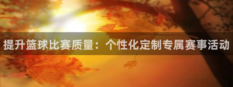 提升篮球比赛质量：个性化定制专属赛事活动